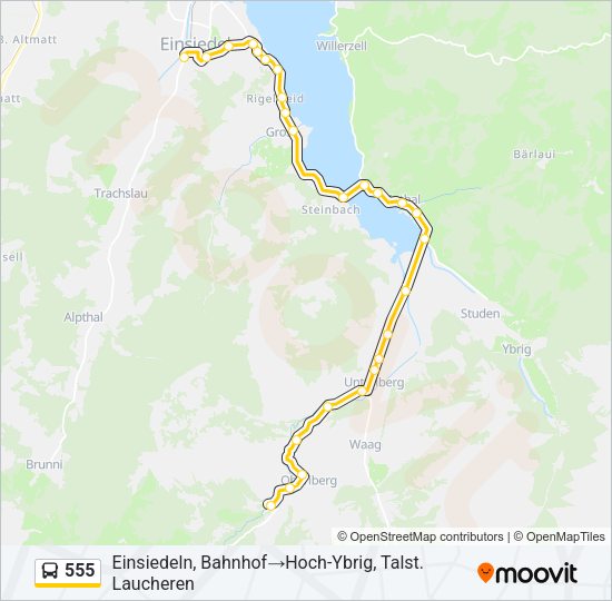 555 Bus Line Map