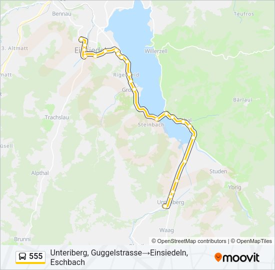 555 Bus Line Map