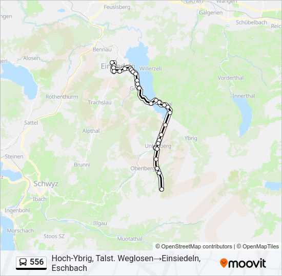 556 Bus Line Map