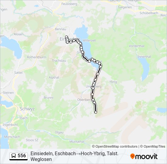 556 Bus Line Map