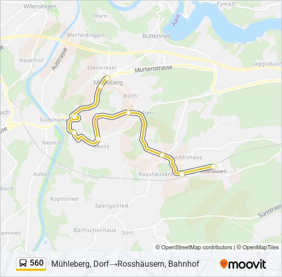 560 bus Line Map