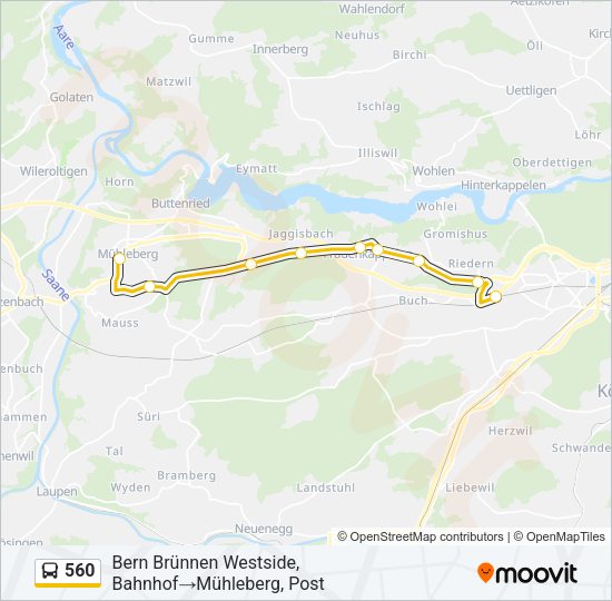 560 Bus Line Map