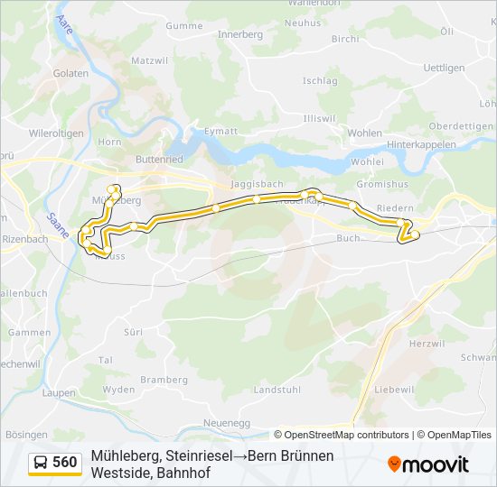 560 Bus Line Map