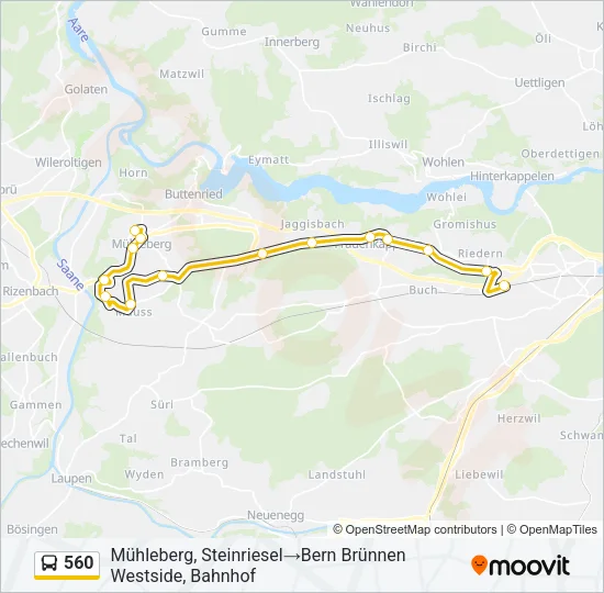 560 Bus Line Map