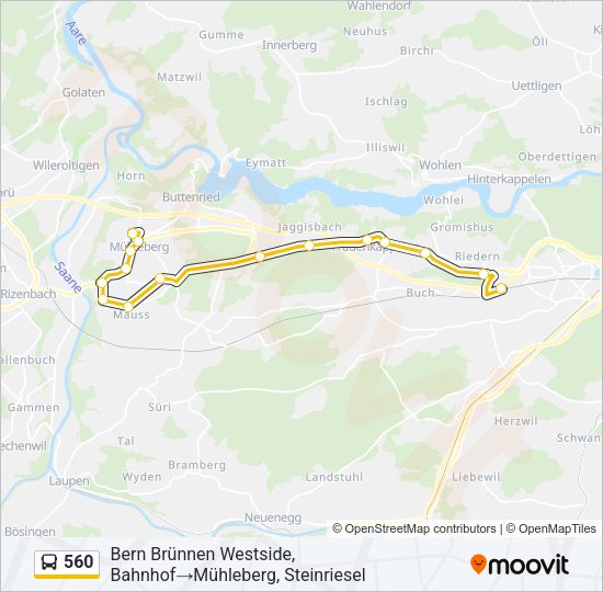 560 Bus Line Map