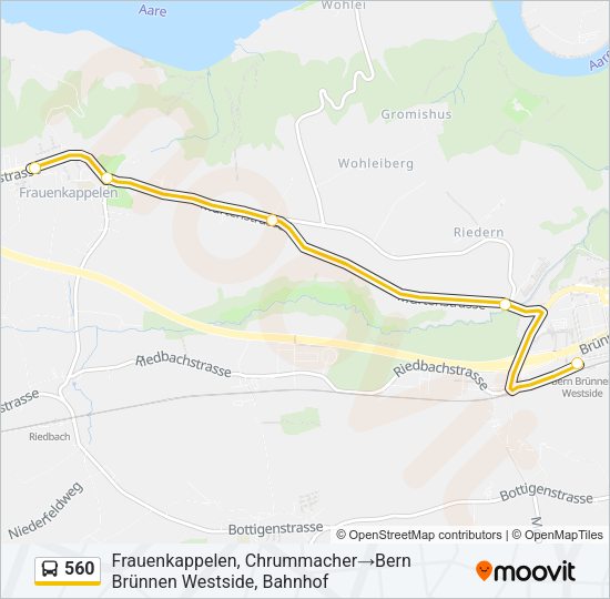 560 Bus Line Map