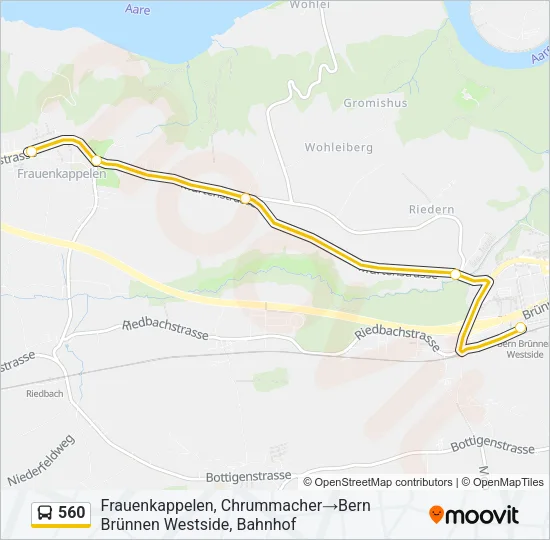 560 Bus Line Map