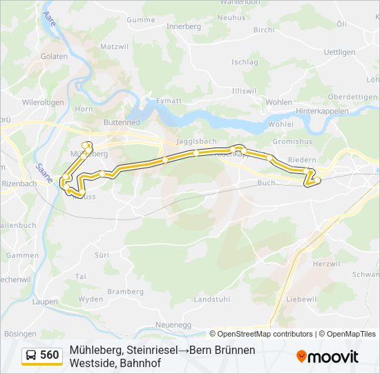 560 Bus Line Map
