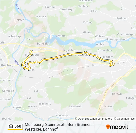560 Bus Line Map