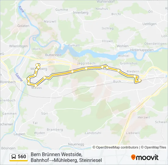 560 Bus Line Map