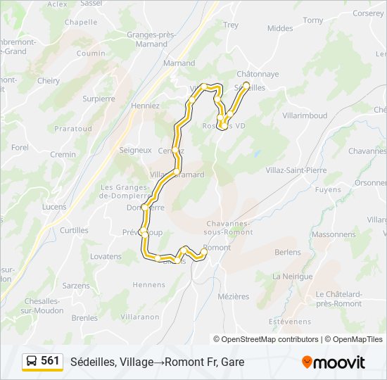 561 bus Line Map