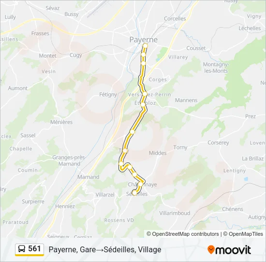 561 Bus Line Map