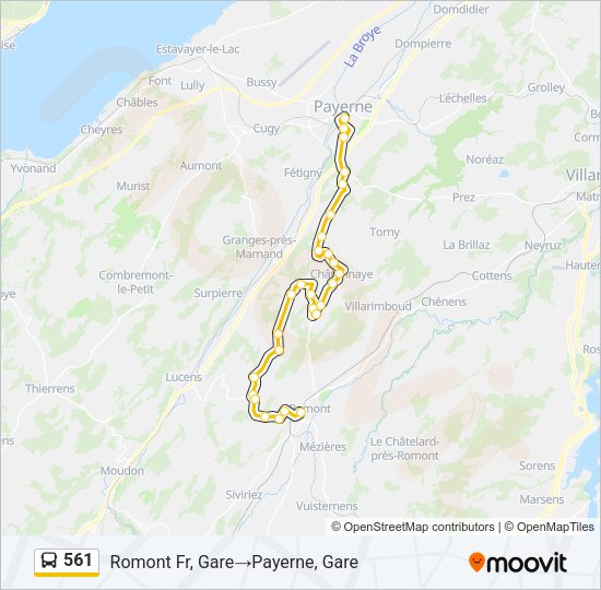 561 Bus Line Map