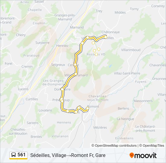 561 Bus Line Map