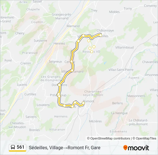 561 Bus Line Map