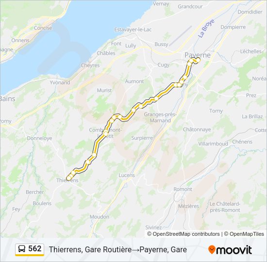562 Bus Line Map