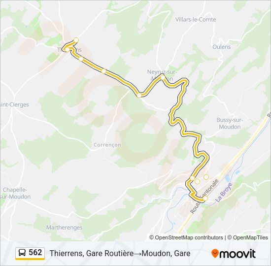 562 Bus Line Map