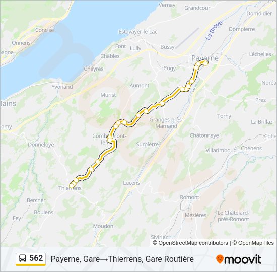 562 Bus Line Map