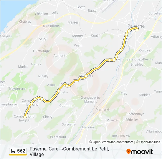 562 Bus Line Map