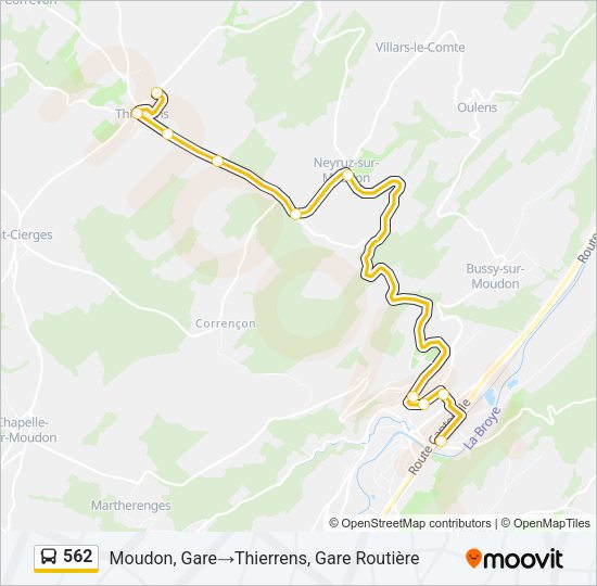 562 Bus Line Map