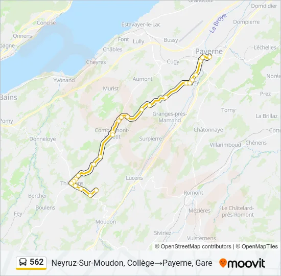 562 Bus Line Map