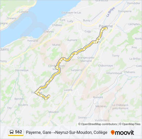 562 Bus Line Map