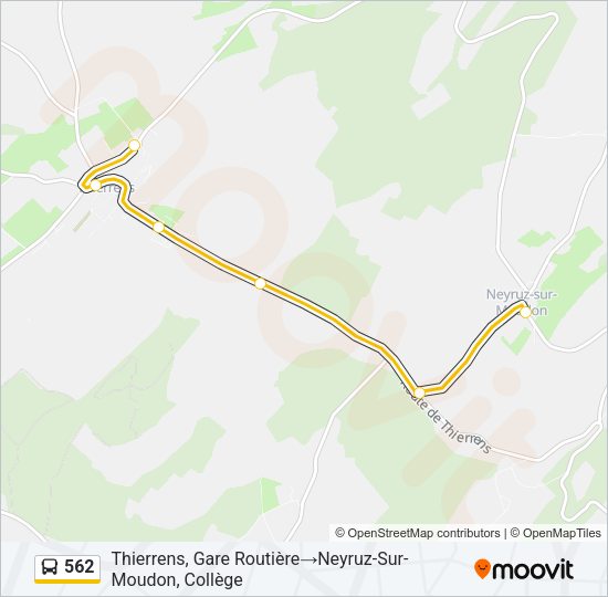 562 Bus Line Map