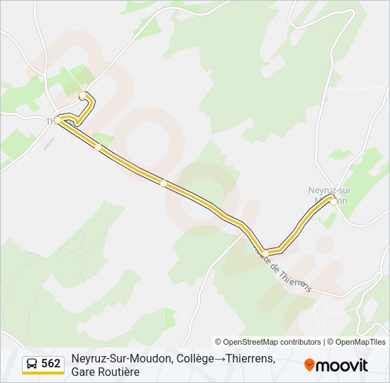 562 Bus Line Map