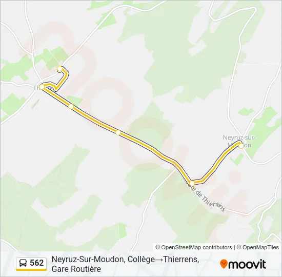 562 Bus Line Map