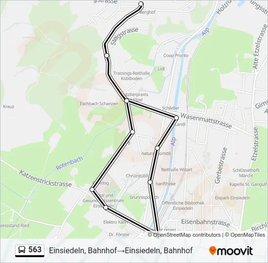 563 Bus Line Map