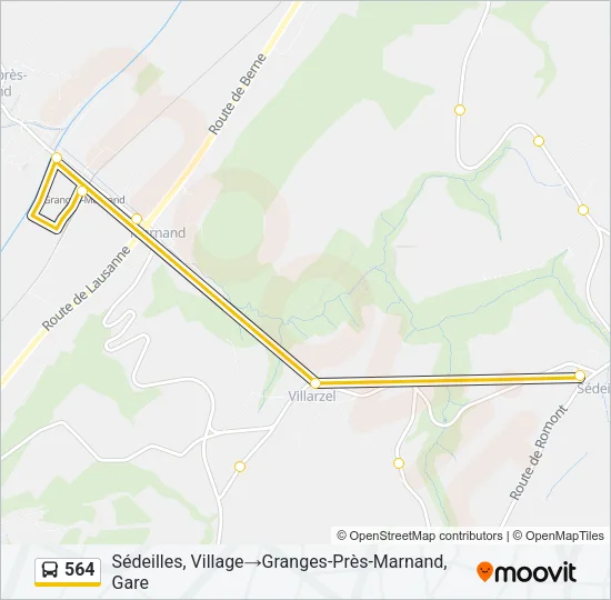 564 Bus Line Map