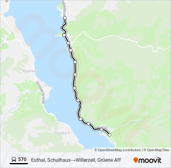 Plan de la ligne 570 de bus