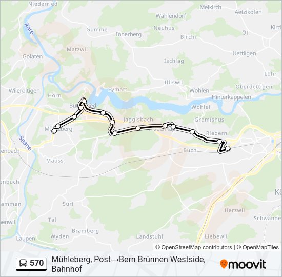 570 Bus Line Map