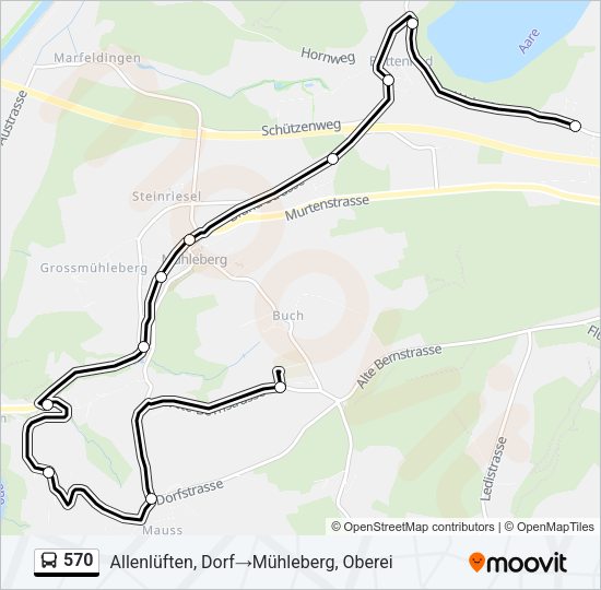 570 Bus Line Map