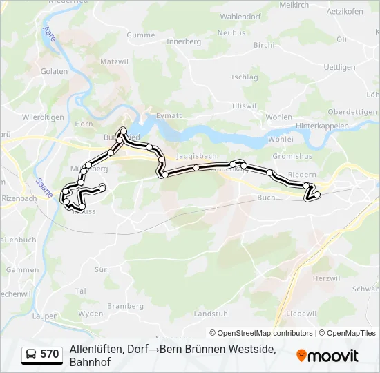 570 Bus Line Map