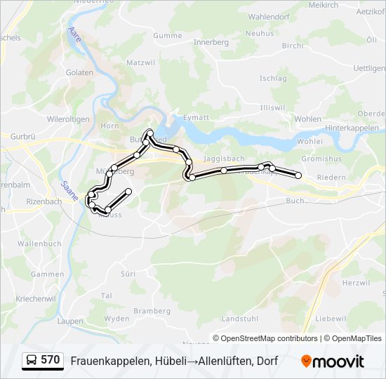 570 Bus Line Map