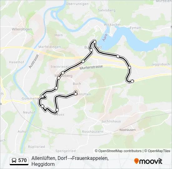 570 Bus Line Map