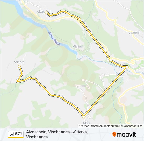 571 bus Line Map