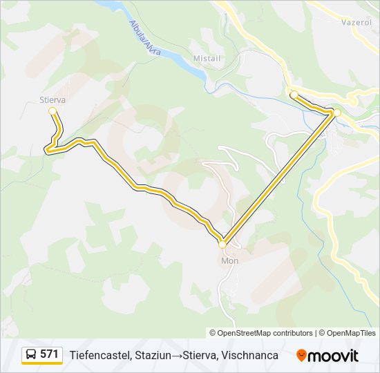 571 Bus Line Map