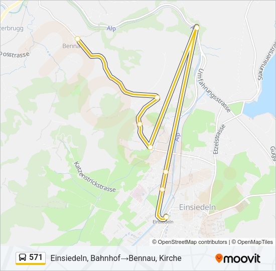 571 Bus Line Map