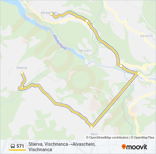571 Bus Line Map