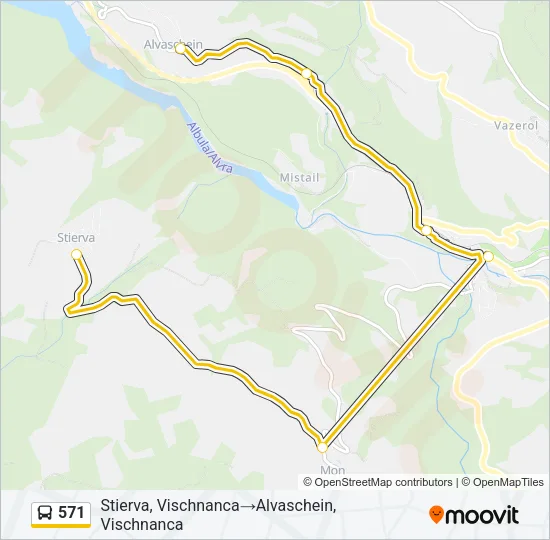 571 Bus Line Map
