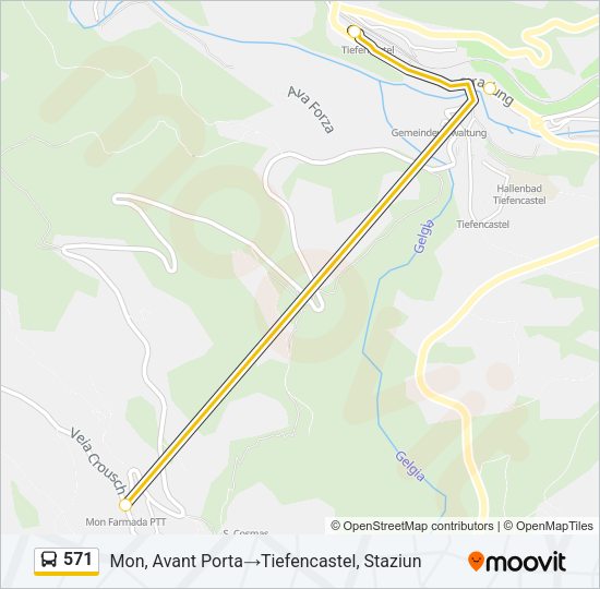 571 Bus Line Map