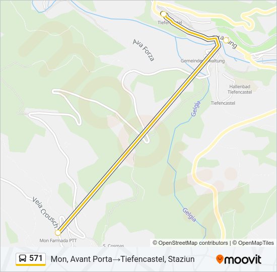 571 Bus Line Map