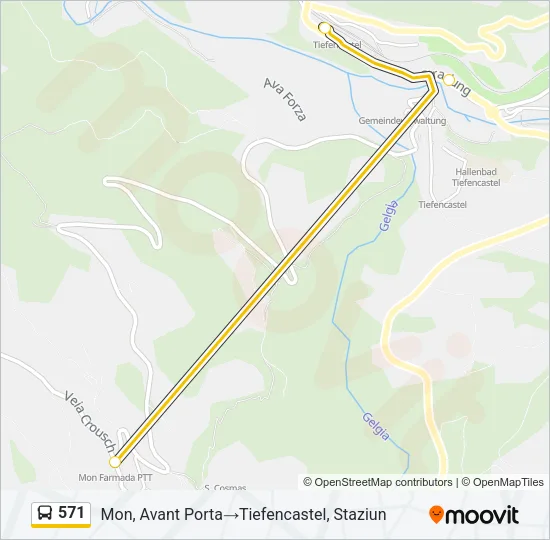 571 Bus Line Map