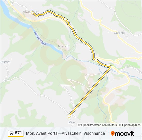 571 Bus Line Map