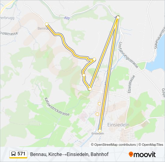 571 Bus Line Map