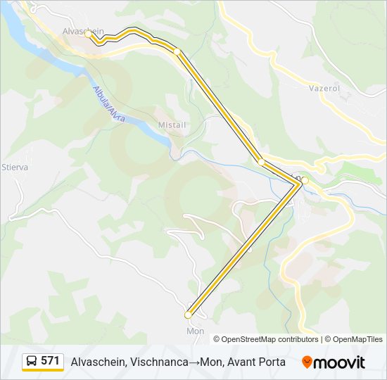 571 Bus Line Map
