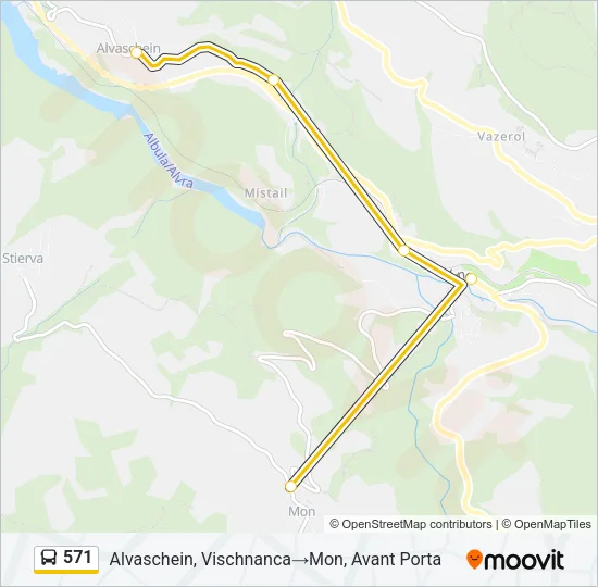571 Bus Line Map