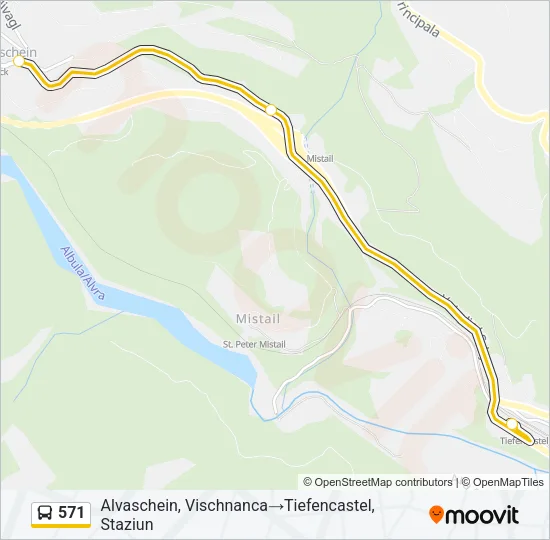 571 Bus Line Map